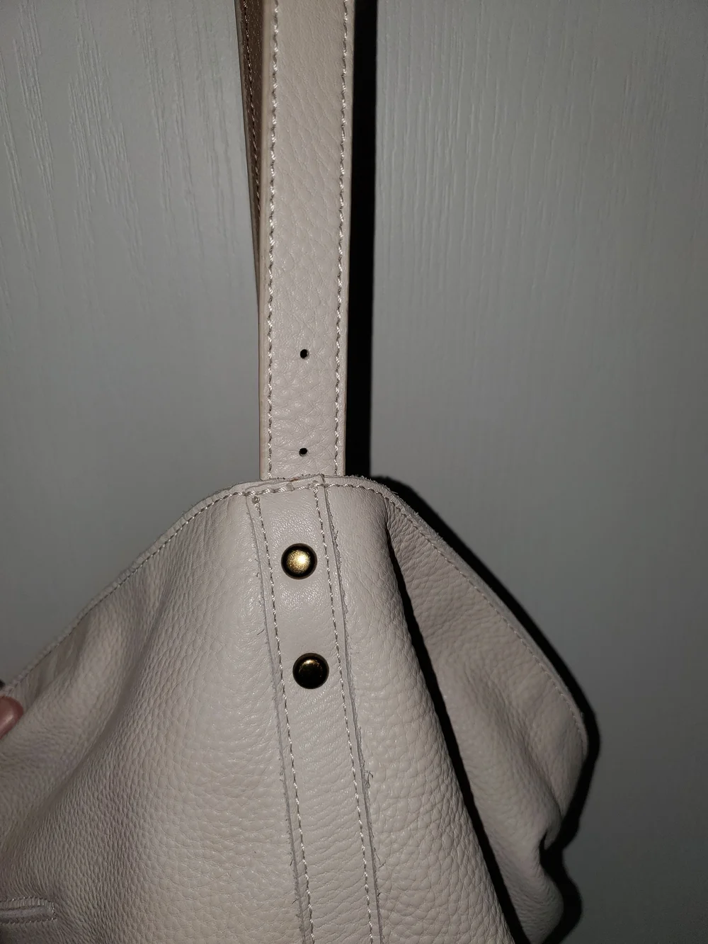 Elliot Lucca Ivory And Black Pebble Leather Hobo Shoulder/ Crossbody NWT